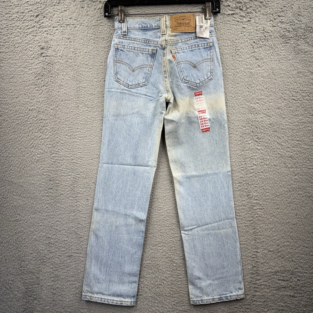 USA Levis Student 505 Orange Tab Faded Jeans 10 Boys 23x25 Western School